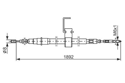 Cable Pull, parking brake BOSCH 1 987 482 106