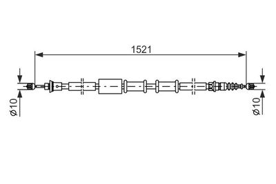 Cable Pull, parking brake BOSCH 1 987 482 109
