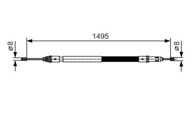 Cable Pull, parking brake BOSCH 1 987 482 118