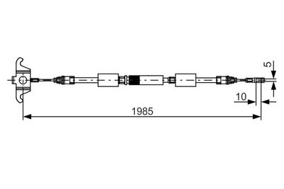 Cable Pull, parking brake BOSCH 1 987 482 128