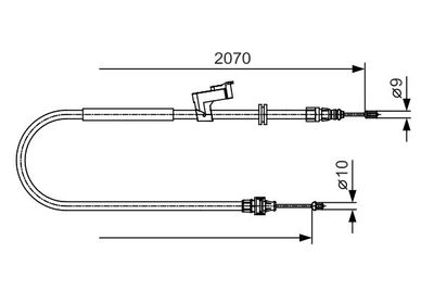 Cable Pull, parking brake BOSCH 1 987 482 133