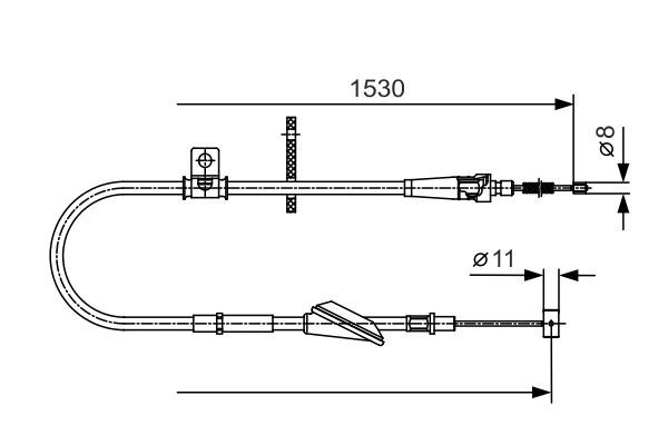 BOSCH 1 987 482 136 Cable Pull, parking brake