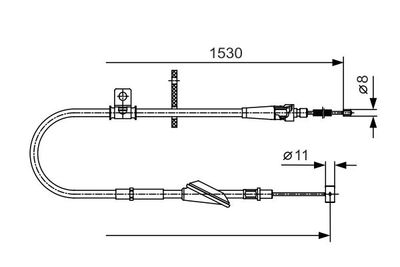 Cable Pull, parking brake BOSCH 1 987 482 136