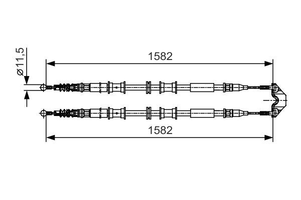 BOSCH 1 987 482 138 Cable Pull, parking brake