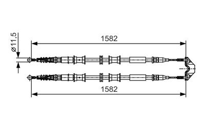 Cable Pull, parking brake BOSCH 1 987 482 138