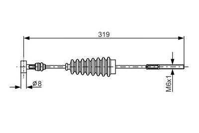 Cable Pull, parking brake BOSCH 1 987 482 157