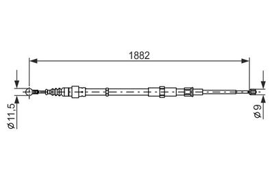 Cable Pull, parking brake BOSCH 1 987 482 193