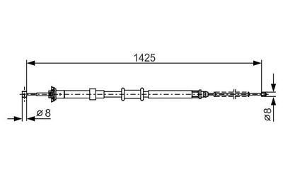 Cable Pull, parking brake BOSCH 1 987 482 200