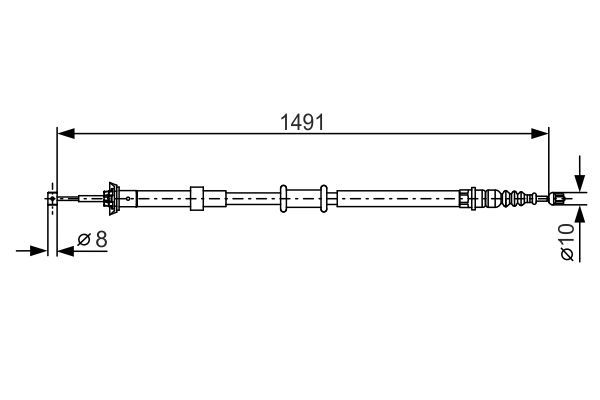BOSCH 1 987 482 202 Cable Pull, parking brake