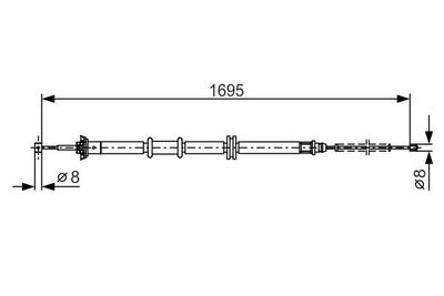 Cable Pull, parking brake BOSCH 1 987 482 205