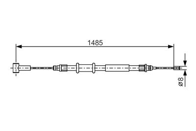 Cable Pull, parking brake BOSCH 1 987 482 214