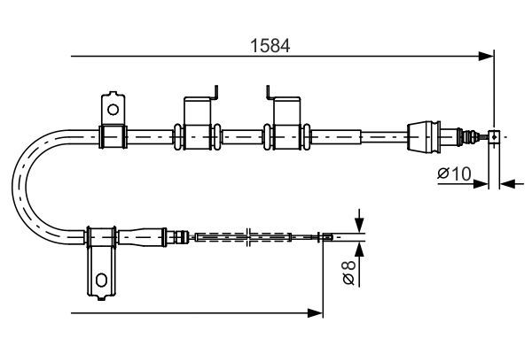 BOSCH 1 987 482 223 Cable Pull, parking brake
