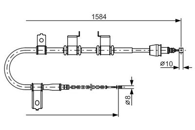 Cable Pull, parking brake BOSCH 1 987 482 223