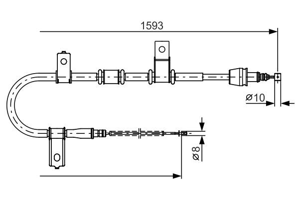 BOSCH 1 987 482 224 Cable Pull, parking brake
