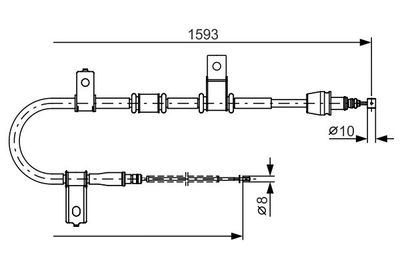 Cable Pull, parking brake BOSCH 1 987 482 224