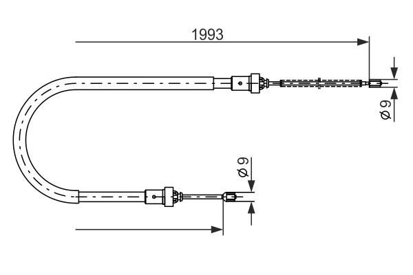 BOSCH 1 987 482 233 Cable Pull, parking brake