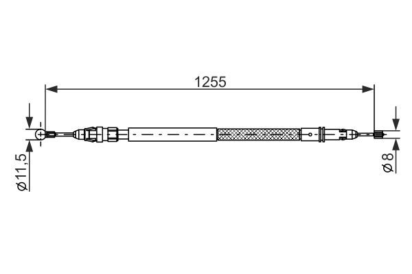 BOSCH 1 987 482 235 Cable Pull, parking brake