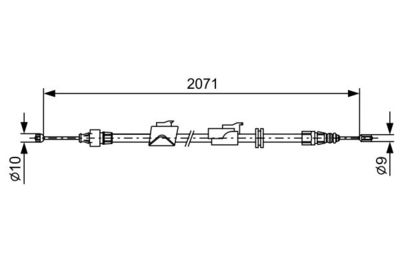 Cable Pull, parking brake BOSCH 1 987 482 242