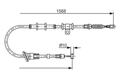 Cable Pull, parking brake BOSCH 1 987 482 245