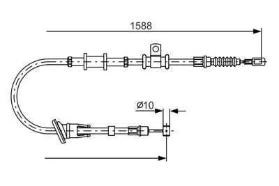 Cable Pull, parking brake BOSCH 1 987 482 246