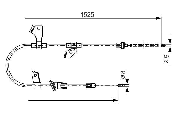 BOSCH 1 987 482 247 Cable Pull, parking brake