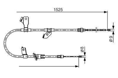 Cable Pull, parking brake BOSCH 1 987 482 247