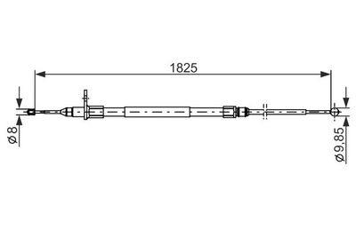 Cable Pull, parking brake BOSCH 1 987 482 254