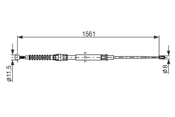 BOSCH 1 987 482 264 Cable Pull, parking brake