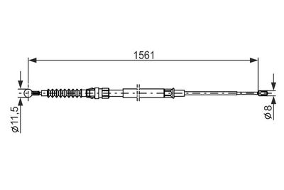 Cable Pull, parking brake BOSCH 1 987 482 264