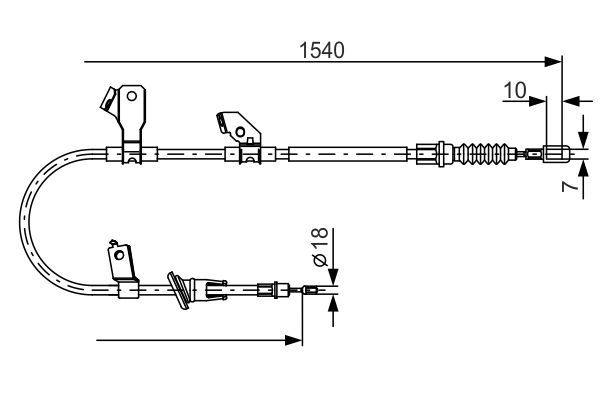 BOSCH 1 987 482 271 Cable Pull, parking brake