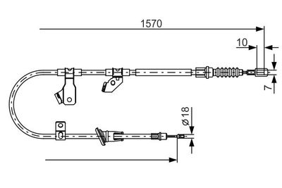 Cable Pull, parking brake BOSCH 1 987 482 272