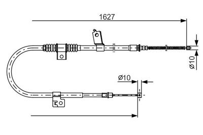 Cable Pull, parking brake BOSCH 1 987 482 274