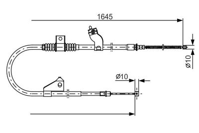 Cable Pull, parking brake BOSCH 1 987 482 275