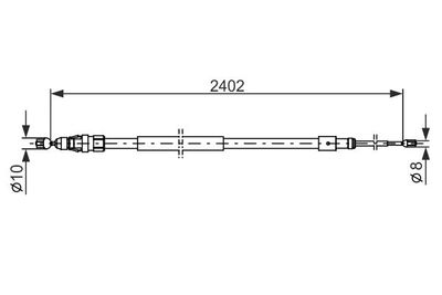 Cable Pull, parking brake BOSCH 1 987 482 276