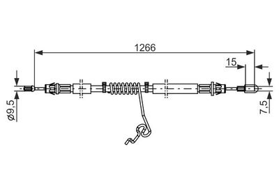 Cable Pull, parking brake BOSCH 1 987 482 281