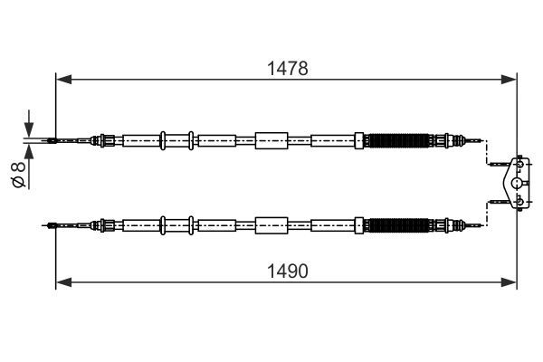 BOSCH 1 987 482 282 Cable Pull, parking brake