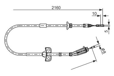 Cable Pull, parking brake BOSCH 1 987 482 284