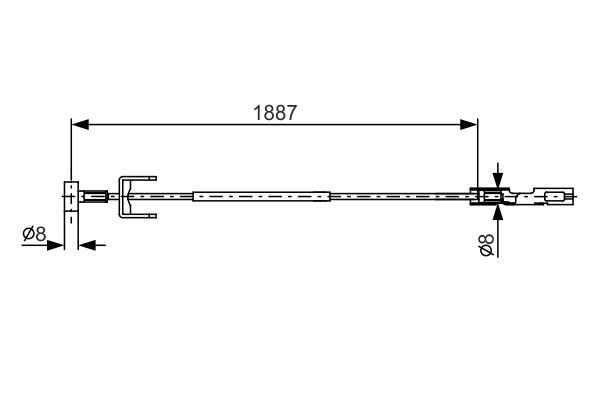 BOSCH 1 987 482 292 Cable Pull, parking brake
