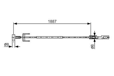 Cable Pull, parking brake BOSCH 1 987 482 292