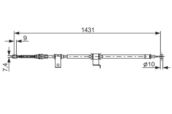BOSCH 1 987 482 293 Cable Pull, parking brake