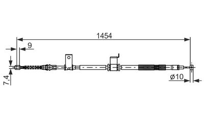Cable Pull, parking brake BOSCH 1 987 482 294