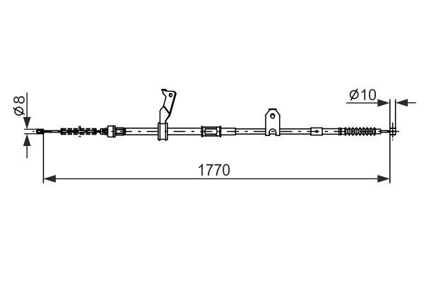 BOSCH 1 987 482 300 Cable Pull, parking brake