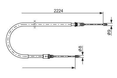 Cable Pull, parking brake BOSCH 1 987 482 303