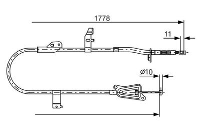 Cable Pull, parking brake BOSCH 1 987 482 304