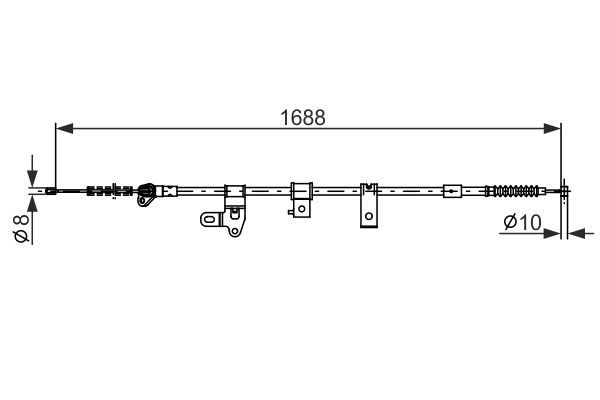 BOSCH 1 987 482 306 Cable Pull, parking brake