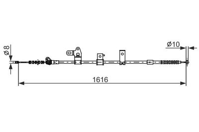 Cable Pull, parking brake BOSCH 1 987 482 307