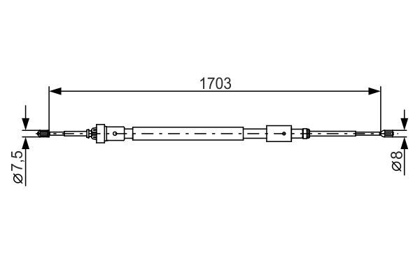 BOSCH 1 987 482 315 Cable Pull, parking brake