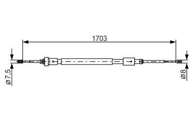 Cable Pull, parking brake BOSCH 1 987 482 315