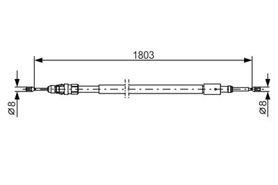 Cable Pull, parking brake BOSCH 1 987 482 317