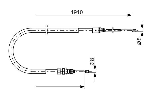 BOSCH 1 987 482 323 Cable Pull, parking brake